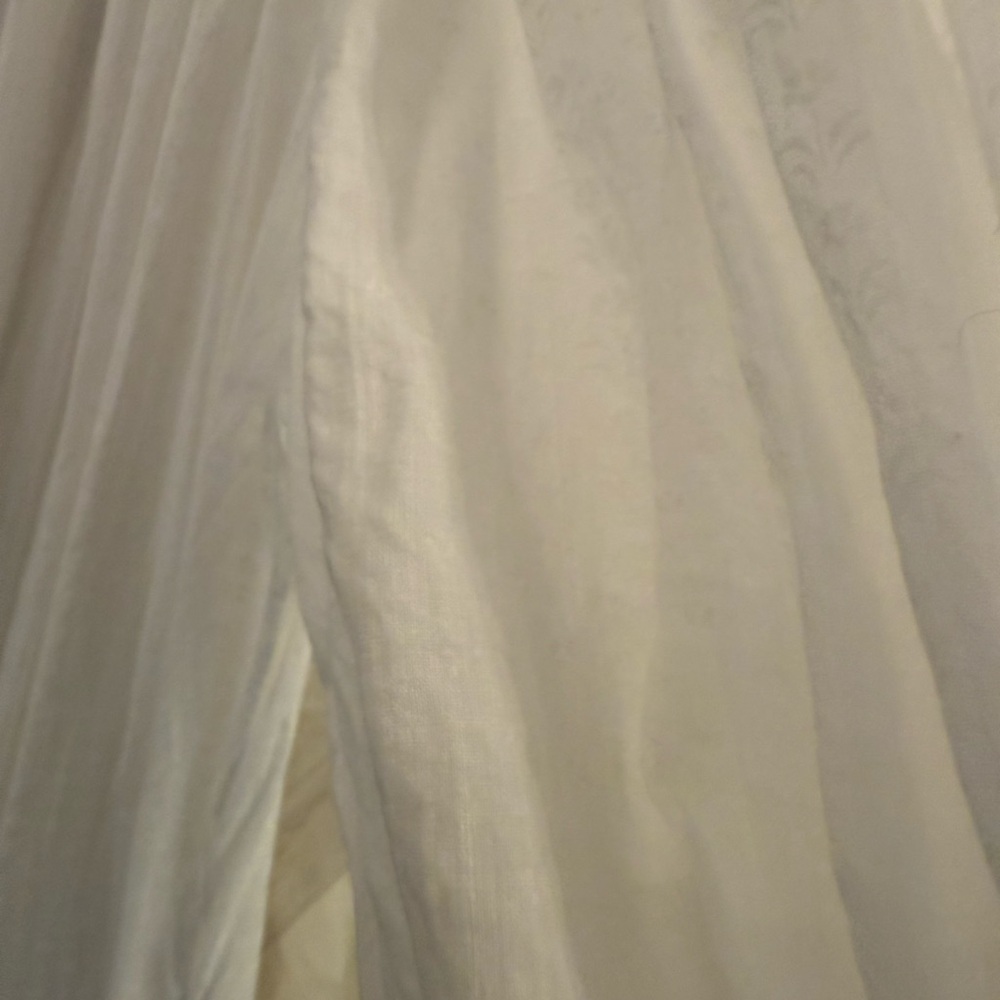 Vintage Eileen West for Queen Anne’s Lace White Cotton Maternity Dress - Picture 6 of 11